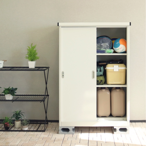 物置 屋外 Ave アーヴェ ラージ ミルキーホワイト／ホワイト ハイタイプ 幅90.5cm×奥行き50cm×高さ124.5cm/srm_2