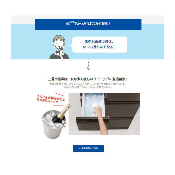 冷蔵庫 【標準設置費込】 三菱 6ドア冷蔵庫 602L フレンチドア グランドクレイベージュ MR-MZ60K-C　ぎおん | 三菱電機 | 04