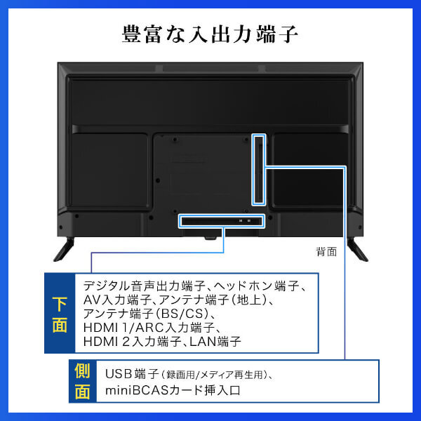 液晶テレビ 40V型 地上・BS・110度CSデジタル フルハイビジョン MAXZEN MV40CH07 Googleテレビ スマートテレビ 40型 40インチ/srmの画像