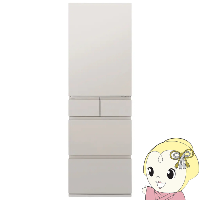 [予約 約1-2週間以降]冷蔵庫 【標準設置費込】 Panasonic パナソニック 450L 5ドア 右開き マットライトベージュ NR-E45RY2-C ぎおん | Panasonic