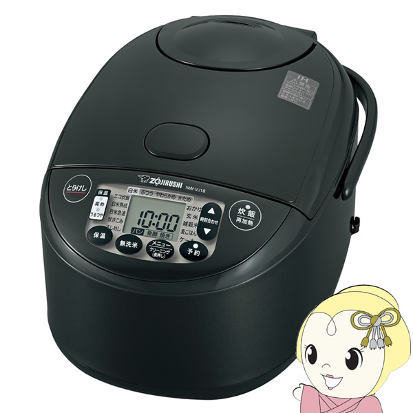 炊飯器 象印 ZOJIRUSHI 圧力IH炊飯ジャー 1升炊き 極め炊き ブラック NW-VJ18-BA/srm