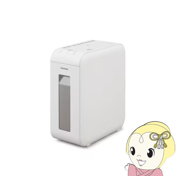 パーソナルシュレッダー アイリスオーヤマ 超静音 4枚同時細断 マイクロクロスカット 容量約12L ホワイト P4HMSV W/srm : p4hmsv w : スーパーぎおん ヤフーショップ
