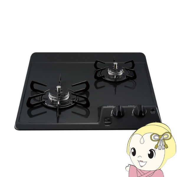 ビルトインコンロ Paloma パロマ PD-202B 12A13A [ニュートラルグレー] 都市ガス コンパクトキッチン 2口 ガスコンロ 幅45cm グリルなし/srm | パロマ