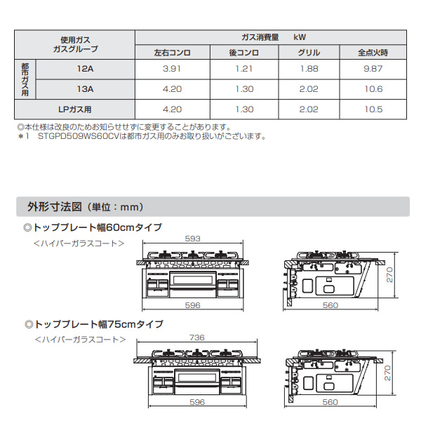 ビルトインコンロ Paloma パロマ repla リプラ PD-509WS-60CK 12A13A [クリアパールブラック] 都市ガス 3口 ガスコンロ 幅60cm/srm｜gioncard｜07