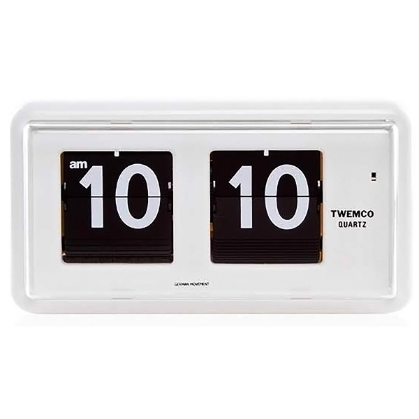 TWEMCO トゥエンコ 置き掛け兼用時計 パタパタ時計 置き時計 壁掛け時計 レトロ ホワイト QT-30/srm |  | 02