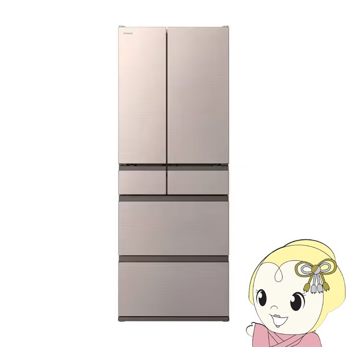 [�\�� ��1�T�Ԉȍ~]�①�� �y�W���ݒu��z ���� HITACHI 617L 6�h�A ���C�g�S�[���h R-HWC62Y-N