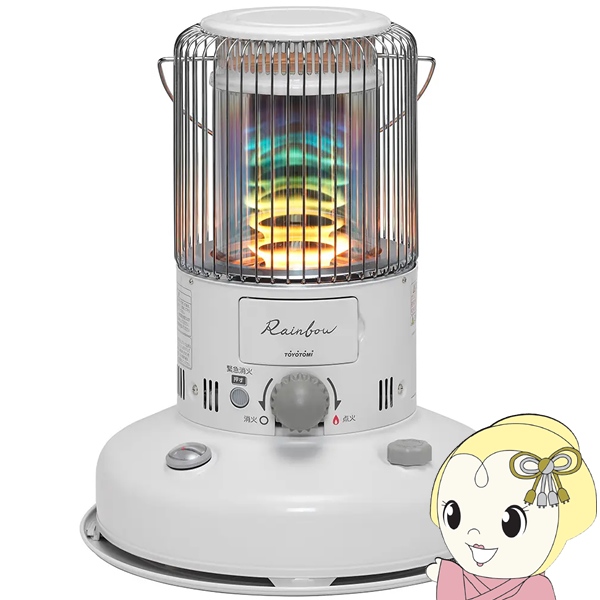 石油ストーブ 対流形 トヨトミ レインボーストーブ 木造7畳まで/コンクリート9畳まで ホワイト RB-2524-W おしゃれ TOYOTOMI（トヨトミ） 石油ストーブ 対流形 レインボーストーブ 木造7
