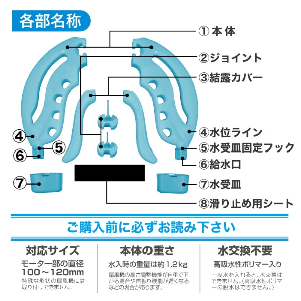 ひえひえくん2  RD-DH031 リビング扇風機用 クールウィンド ひえひえ君 冷え冷えくん 冷え冷え君 ReeD ホノベ電機/srm｜gioncard｜04