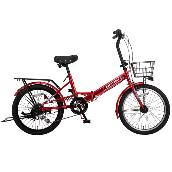 折り畳み自転車 美和商事 RHYTHM206オートライト 外装6段変速