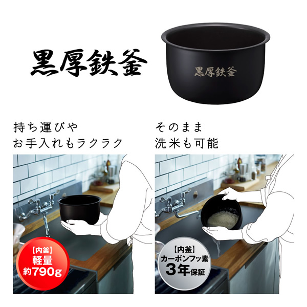 日立（HITACHI） 炊飯器 圧力IH炊飯ジャー 5.5合炊き チャコールグレー