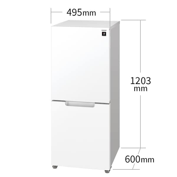 [予約 約1-2週間以降]冷蔵庫 シャープ SHARP 152L 幅49.5cm つけかえどっちもドア 2ドア PLAINLY プラズマクラスター クリアホワイト SJ-GD15P-W/srm | SHARP | 02