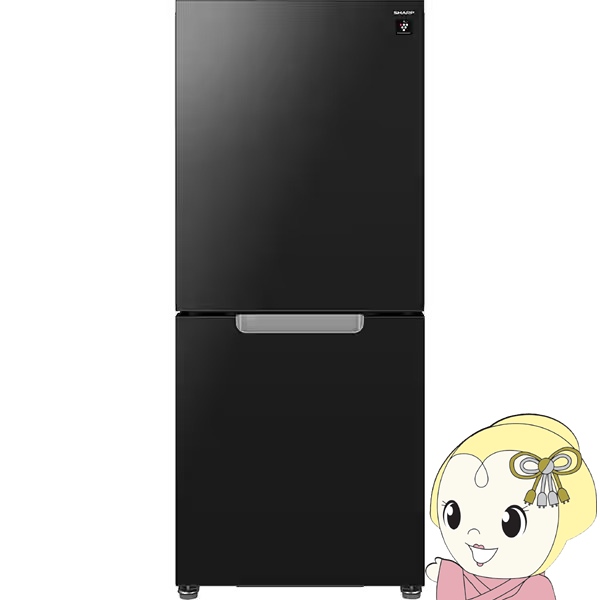 [�\��]�①�� �V���[�v SHARP 152L ��49.5cm �������ǂ������h�A 2�h�A �K���X�h�A PLAINLY �v���Y�}�N���X�^�[���� �s���A�u���b�N SJ-GD15R-B/srm