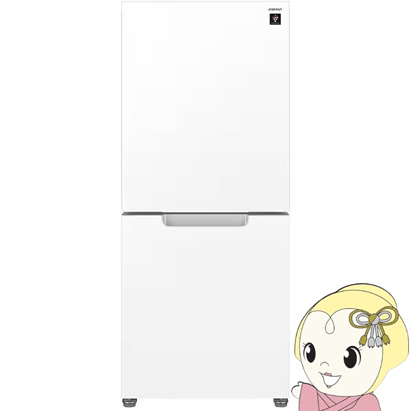 [�\��]�①�� �V���[�v SHARP 152L ��49.5cm �������ǂ������h�A 2�h�A �K���X�h�A PLAINLY �v���Y�}�N���X�^�[���� �N���A�z���C�g SJ-GD15R-W/srm