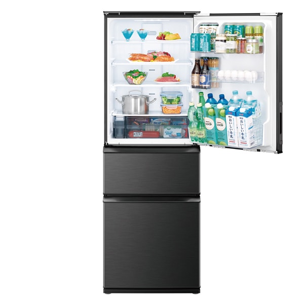 [予約 約1-2週間以降]冷蔵庫 【標準設置費込】 シャープ SHARP 374L 幅60cm どっちもドア 3ドア ダークアッシュグレー SJ-PW37P-H ぎおん | SHARP | 02