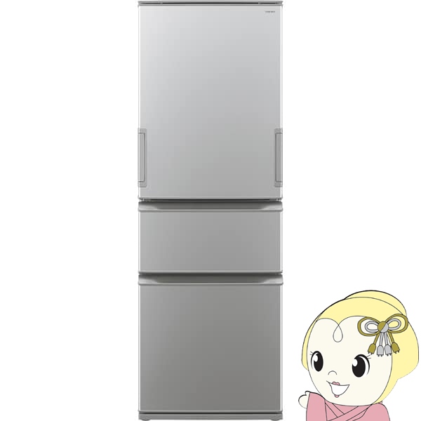 北海道 千歳市/恵庭市 近郊配送 シャープ 374L 冷蔵庫 SJ-X372P-S/2025年製 店頭でのお受渡し大歓迎 シャープ SHARP 冷蔵庫 3ドア 374L どっちもドア(両開き) 幅60cm