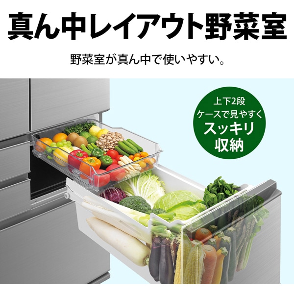 [予約 約2-3週間以降]冷蔵庫 【設置込】 シャープ SHARP 502L 幅68.5cm フレンチドア（観音開き） 6ドア アッシュシルバー SJ-X502P-S | SHARP | 11