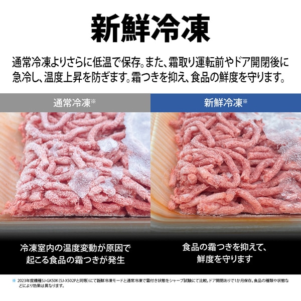 [予約 約2-3週間以降]冷蔵庫 【設置込】 シャープ SHARP 502L 幅68.5cm フレンチドア（観音開き） 6ドア アッシュシルバー SJ-X502P-S | SHARP | 06