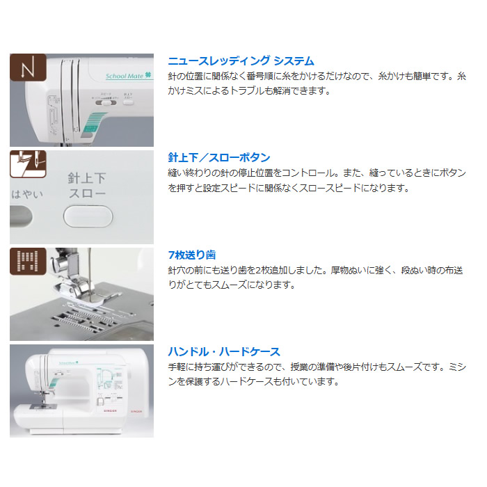 電子ミシン ハッピー school mate スクールメイト 直線専用ミシン SM12/srmの画像