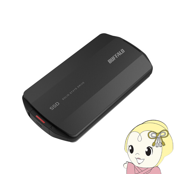 BUFFALO ポータブルSSD Type-C/Type-A両対応 防塵 防滴 IP55 1TB