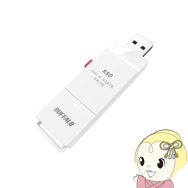 外付けSSD バッファロー 1TB ホワイト SSD-SCT1.0U3-WA/srm｜gioncard