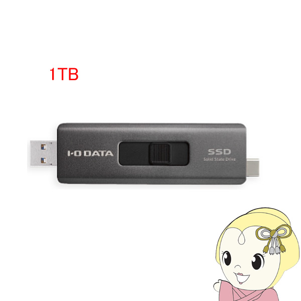 スティックSSD IO DATA USB-A＆USB-Cコネクター搭載 1TB SSPE-USC1B/srm｜gioncard