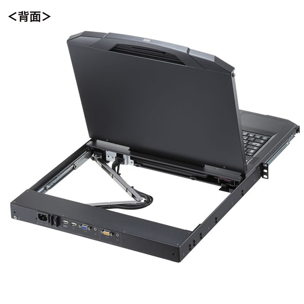 【メーカー直送】スライドLCDコンソールドロワー サンワサプライ USB/VGA対応 SW-KVMVDR/srm PCサプライ、アクセサリー