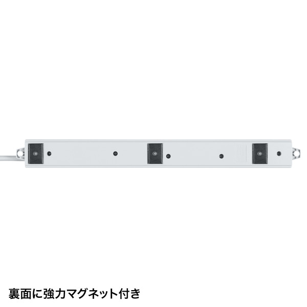 電源タップ 延長コード 1m 漏電ブレーカータップ 3P 6個口 サンワサプライ TAP-BR36LN-1/srm_6