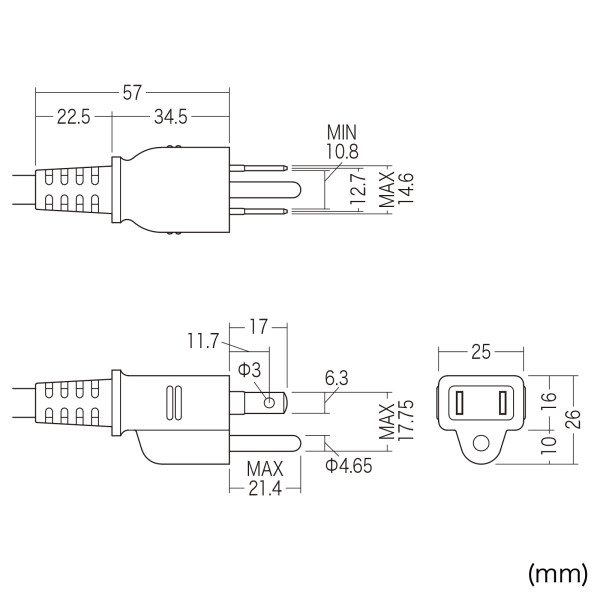 電源タップ 延長コード 1m 漏電ブレーカータップ 3P 6個口 サンワサプライ TAP-BR36LN-1/srm_7
