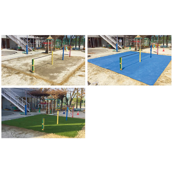 人工芝専用アンダーパッド 1m×10m diy タフパッド 副資材 メモリーターフ 人工芝 キッズスペース TP-0110/srmの画像