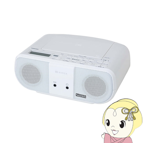東芝 CDラジオ ネオジウムスピーカー コンパクトボディ ホワイト TY-ANC1-W/srm｜gioncard
