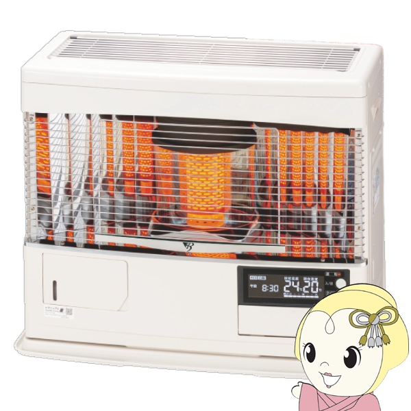 【メーカー直送】 石油ストーブ FF式 ふく射 カベック 床暖房内蔵 UFH-6432UKF E W 長府製作所 サンポット ホワイト/srm