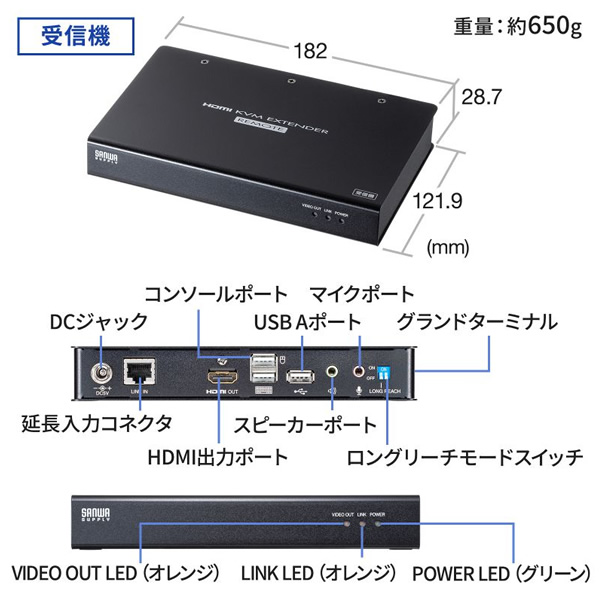 KVMエクステンダー サンワサプライ HDMI USB用 VGA-EXKVMHU2/srm｜gioncard｜08