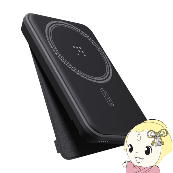 VOLTME ���o�C���o�b�e���[ 5000mAh Magsafe�Ή� ���C�����X�[�d USB-C Magpak �}�O�p�b�N 5K �u���b�N  B3018/srm