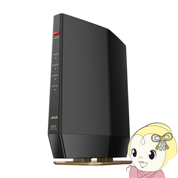Wi-Fi���[�^�[ BUFFALO Wi-Fi 6(11ax)�Ή� 4803+1147Mbps AirStation �l�b�g���Ѓu���b�J�[2�Ή� �}�b�g�u���b�N WSR-6000AX8P-MB/srm