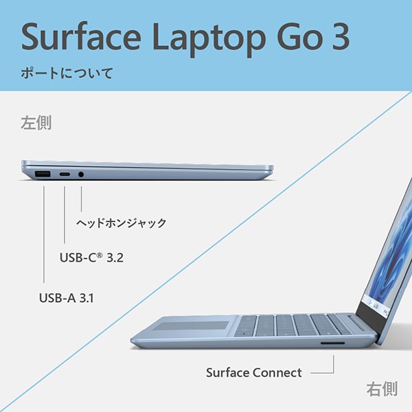 ノートパソコン Microsoft Surface Laptop Go 3 （サーフェス ラップトップ ゴー 3） XK1-00005 [プラチナ] 12.4インチ/srm｜gioncard｜12