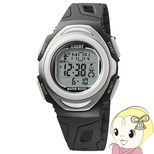 腕時計 デジタル XXERT エグザード ノア精密 電波 ソーラー 防水 パールホワイト XXW-501PW