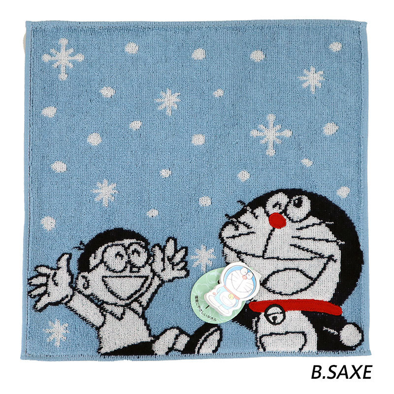 DORAEMON ドラえもん 雪 結晶 ネイビーブルー サックス ピンク タオル