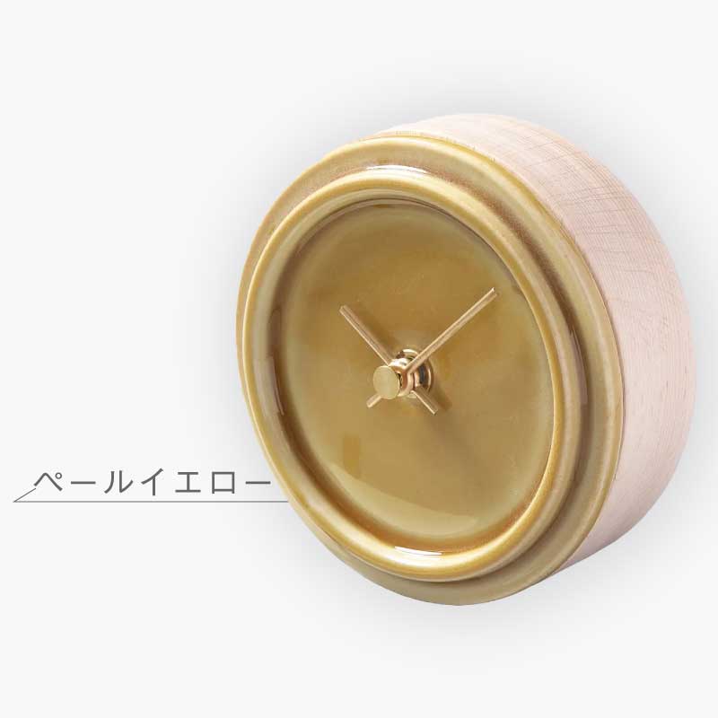 掛け置き両用時計 2WAY TILE WOOD CLOCK 陶器時計 WP-11 WP-12
