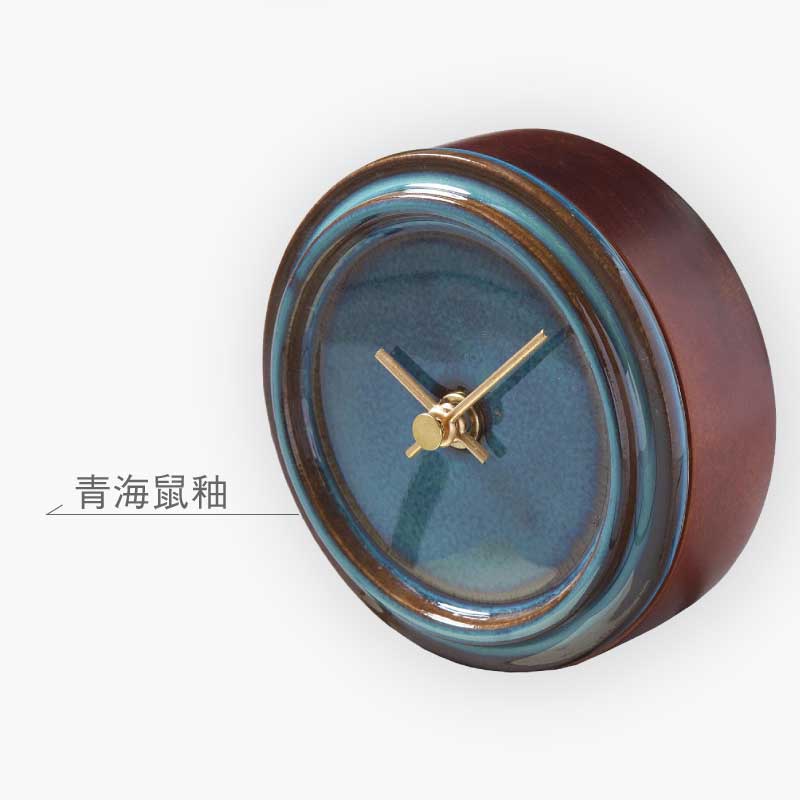 掛け置き両用時計 2WAY TILE WOOD CLOCK 陶器時計 WZ-01 WZ-02