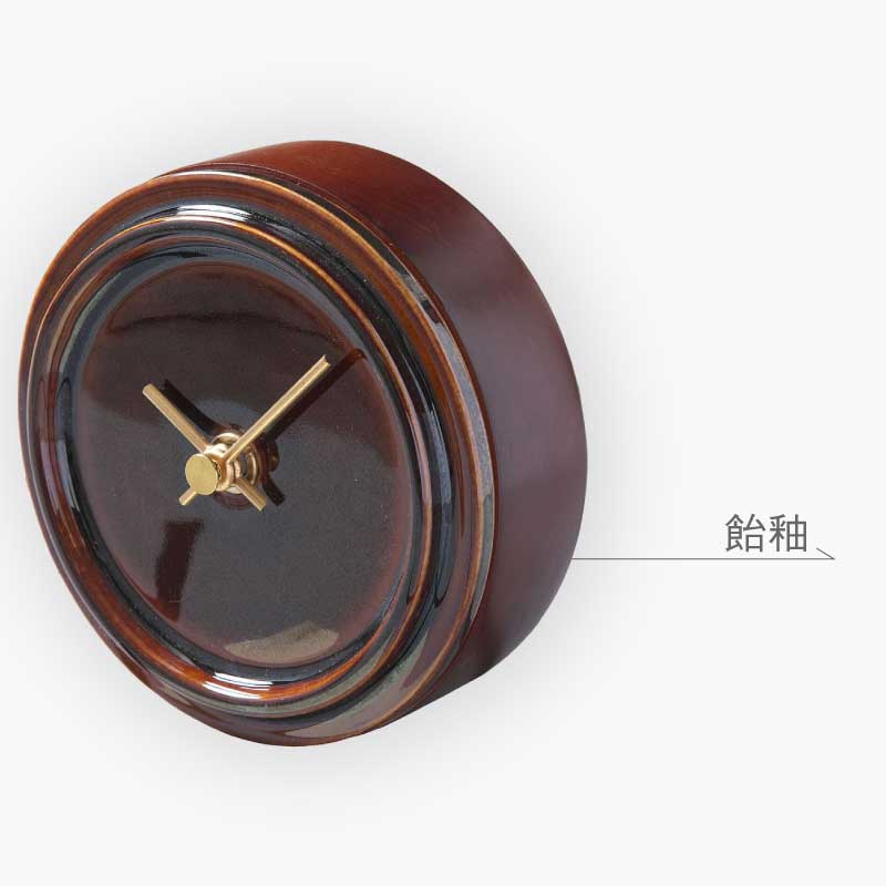 掛け置き両用時計 2WAY TILE WOOD CLOCK 陶器時計 WZ-01 WZ-02