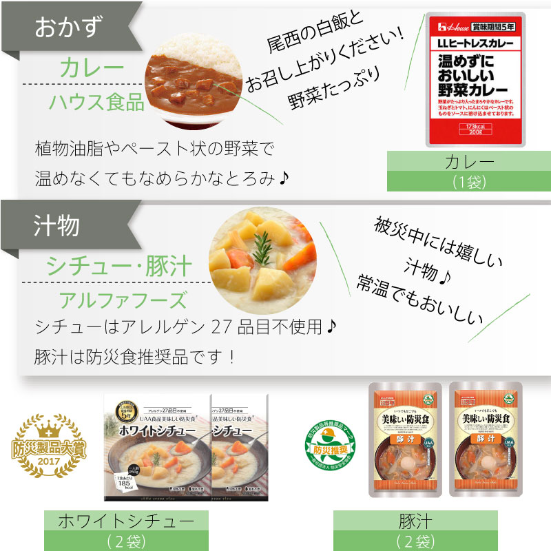 5年保存非常食セット7日分33種類 54品防災士監修カロリー計算済 Bセット