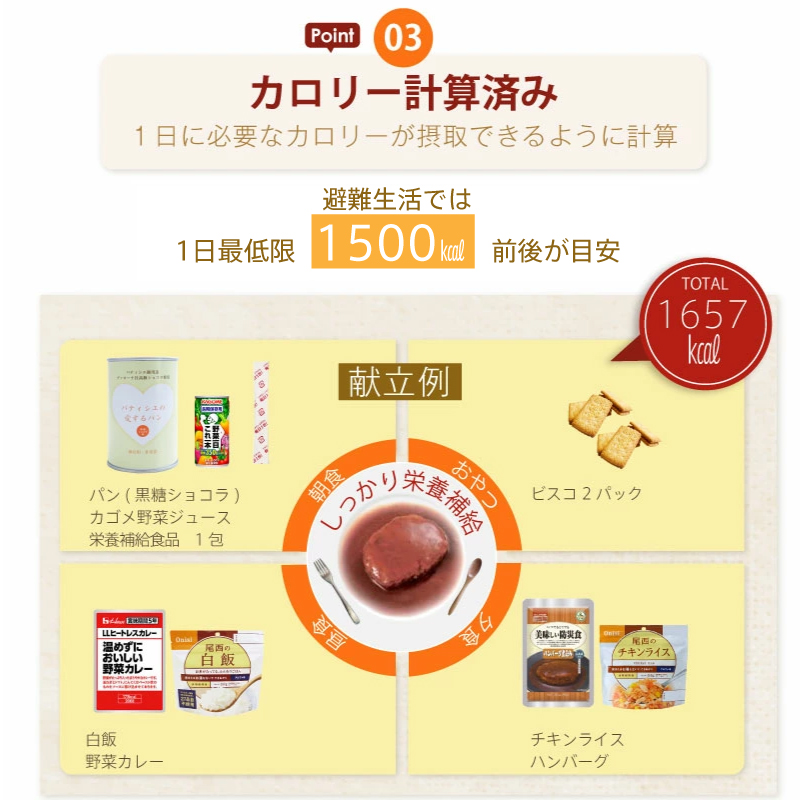 5年保存 非常食セット 3日分 16種類 20品 防災士監修 カロリー計算済 A
