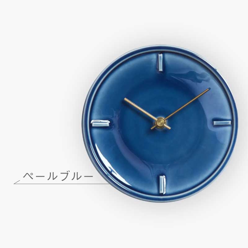 壁掛け時計 GLAZED CLOCK 陶器時計 フック付 P-11 P-12 P-13 P