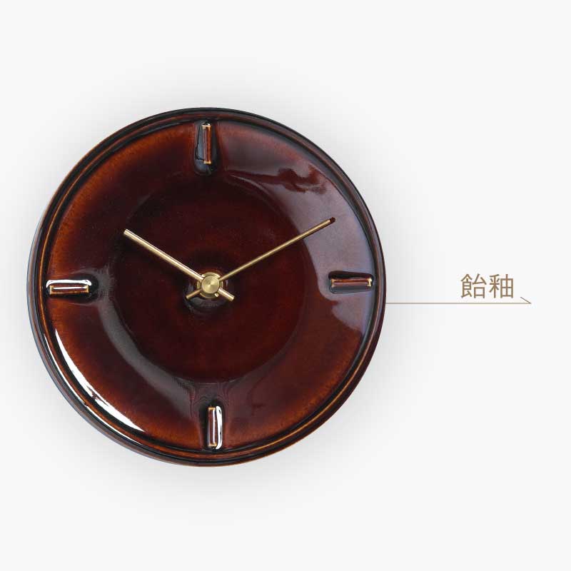 壁掛け時計 GLAZED CLOCK 陶器時計 フック付 Z-01 Z-02 Z-03 Z-04 美濃 