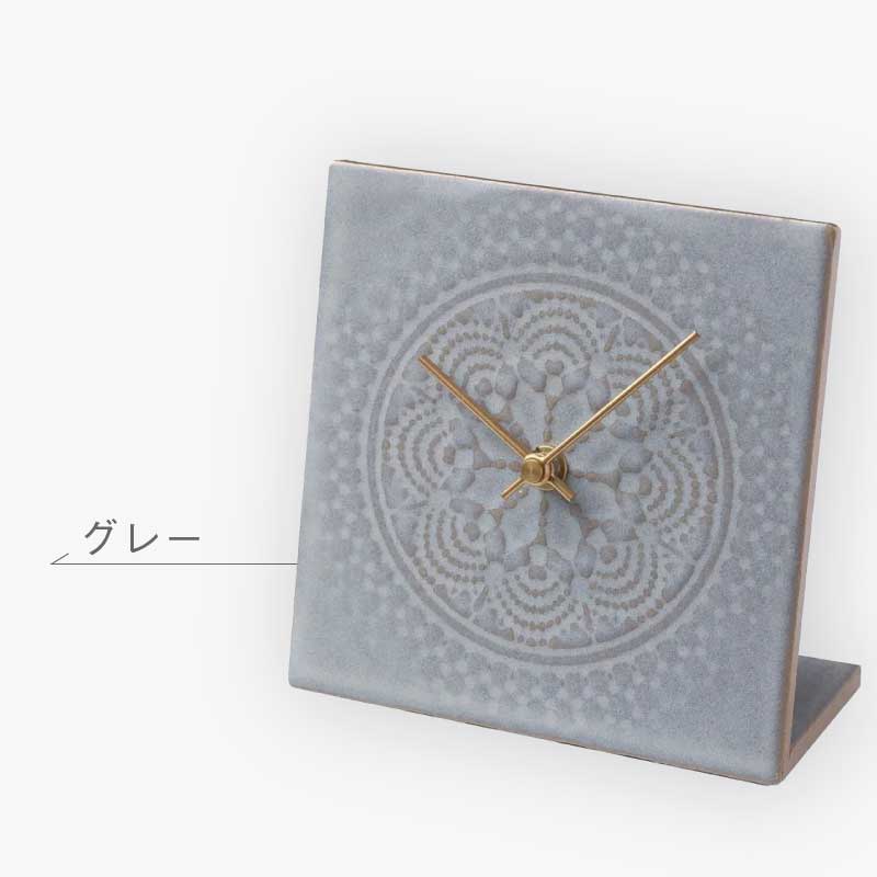 置時計 LACE TILE CLOCK タイル時計 LTC-1 LTC-2 LTC-3 LTC-4 タイル