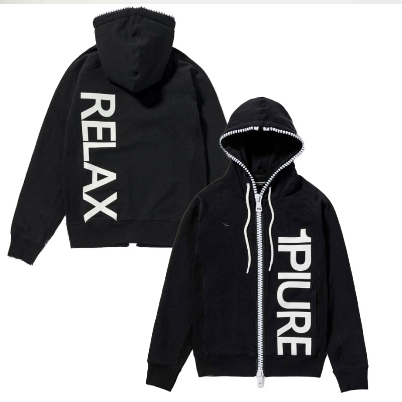 人気■1PIU1UGUALE3 RELAX■ジップロゴスウェットパーカー 全3色 国内発送【1PIU1UGUALE3 RELAX】ジップロゴスウェットパーカー