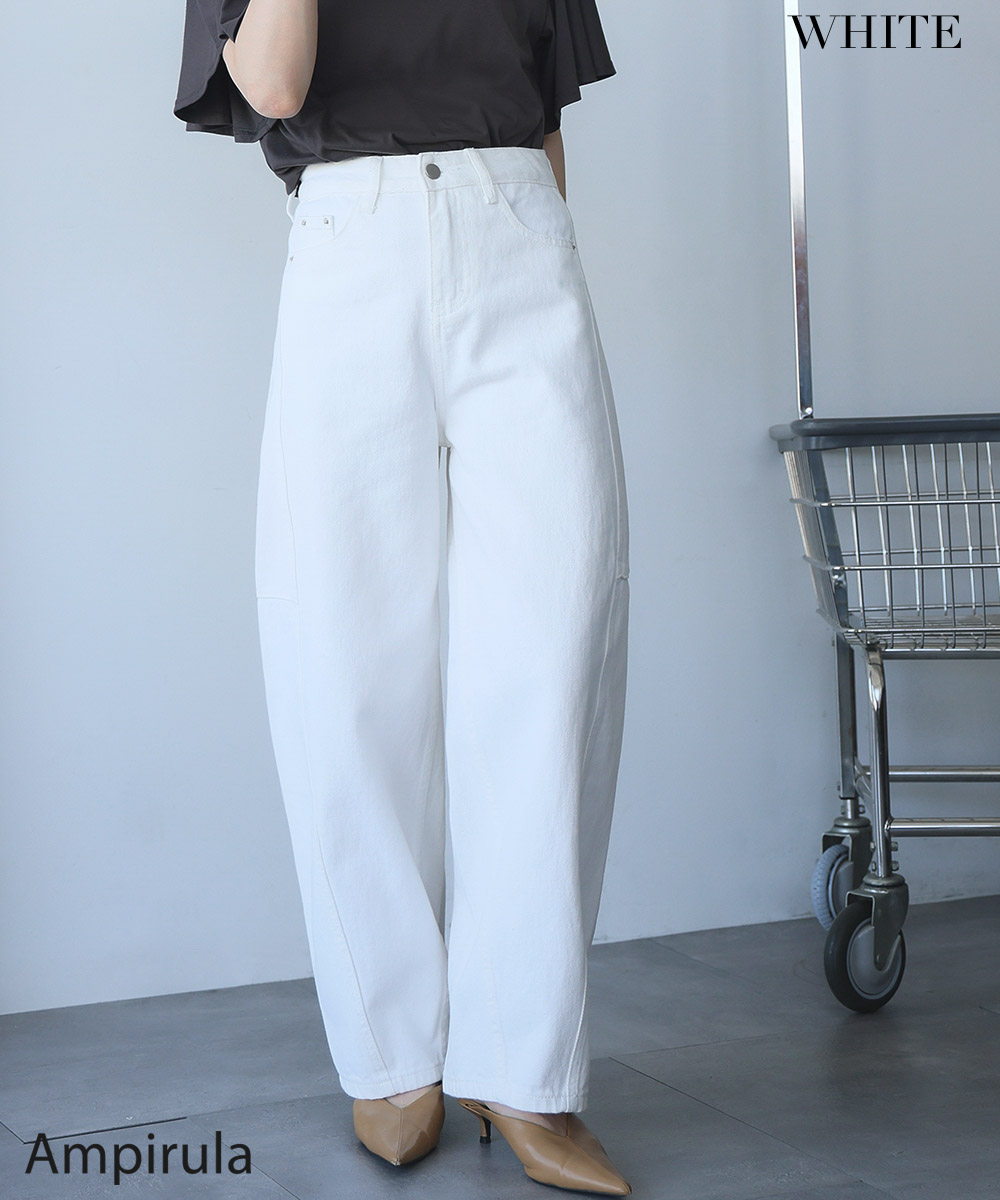ハイウエストバレルレッグパンツ ハイウエストデニムバレルレッグパンツ[on303] | レディース