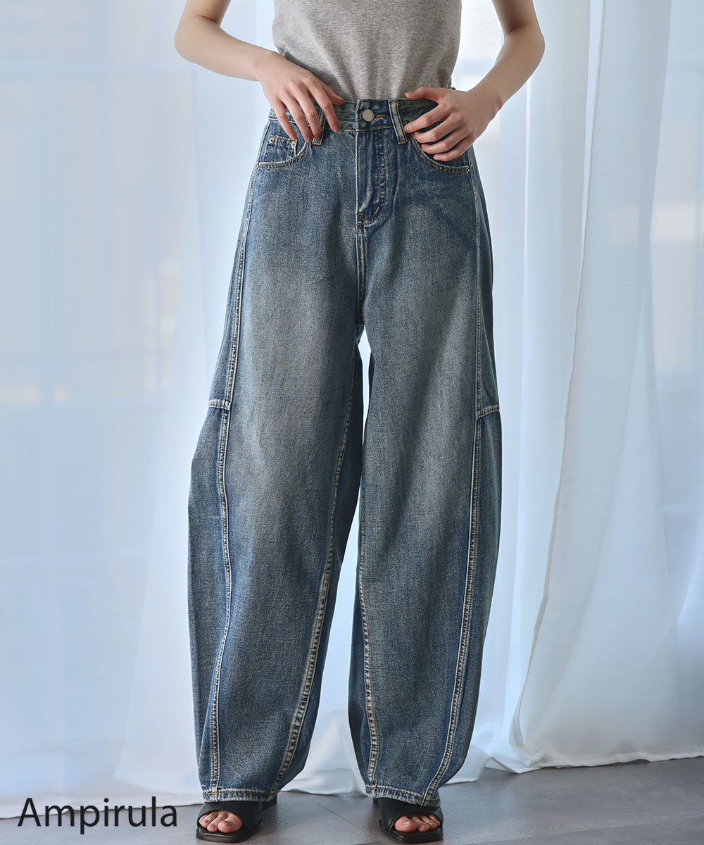 MADE IN TOMBOY ボリューム バレルレッグ デニム パンツ 29 MADE IN TOMBOY ボリューム バレルレッグ デニム パンツ 29