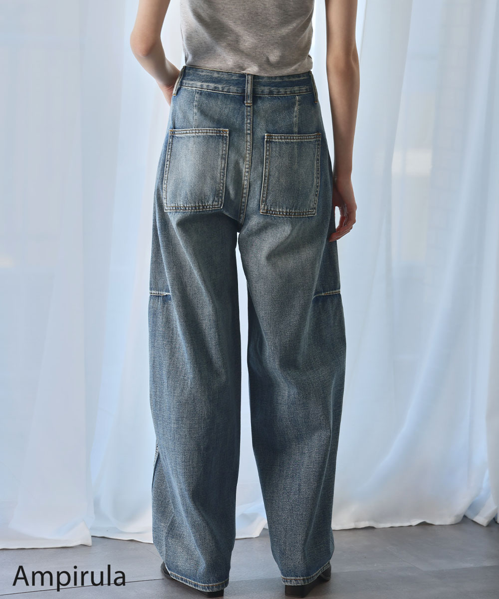 MADE IN TOMBOY ボリューム バレルレッグ デニム パンツ 29 MADE IN TOMBOY ボリューム バレルレッグ デニム パンツ 29