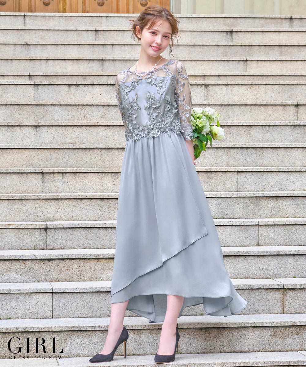 パーティードレス 結婚式 服装 ドレス ワンピース 大きいサイズ 50代